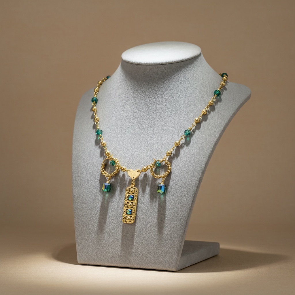 10K Gold Necklace & Earring set 1