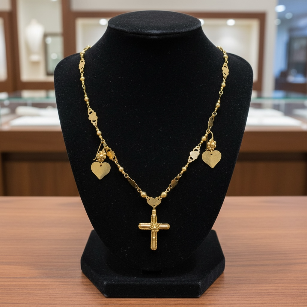 10K Gold Necklace & Earring set 4