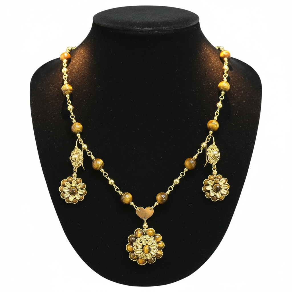 10K Gold Necklace & Earring set 5