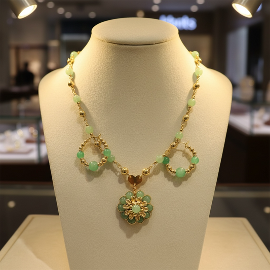 10K Gold Necklace & Earring set 6